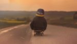 kid riding a skateboard