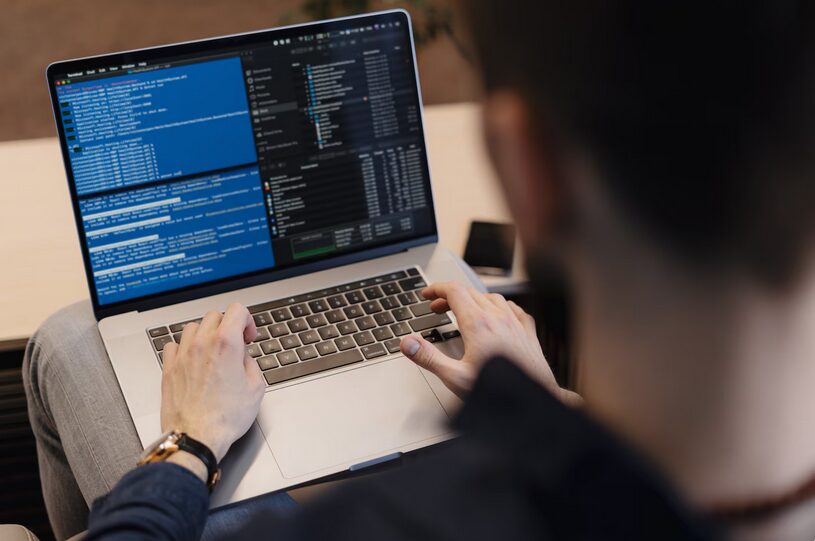 laptop typing 